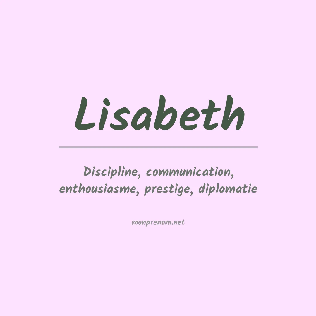 Prénom Lisabeth