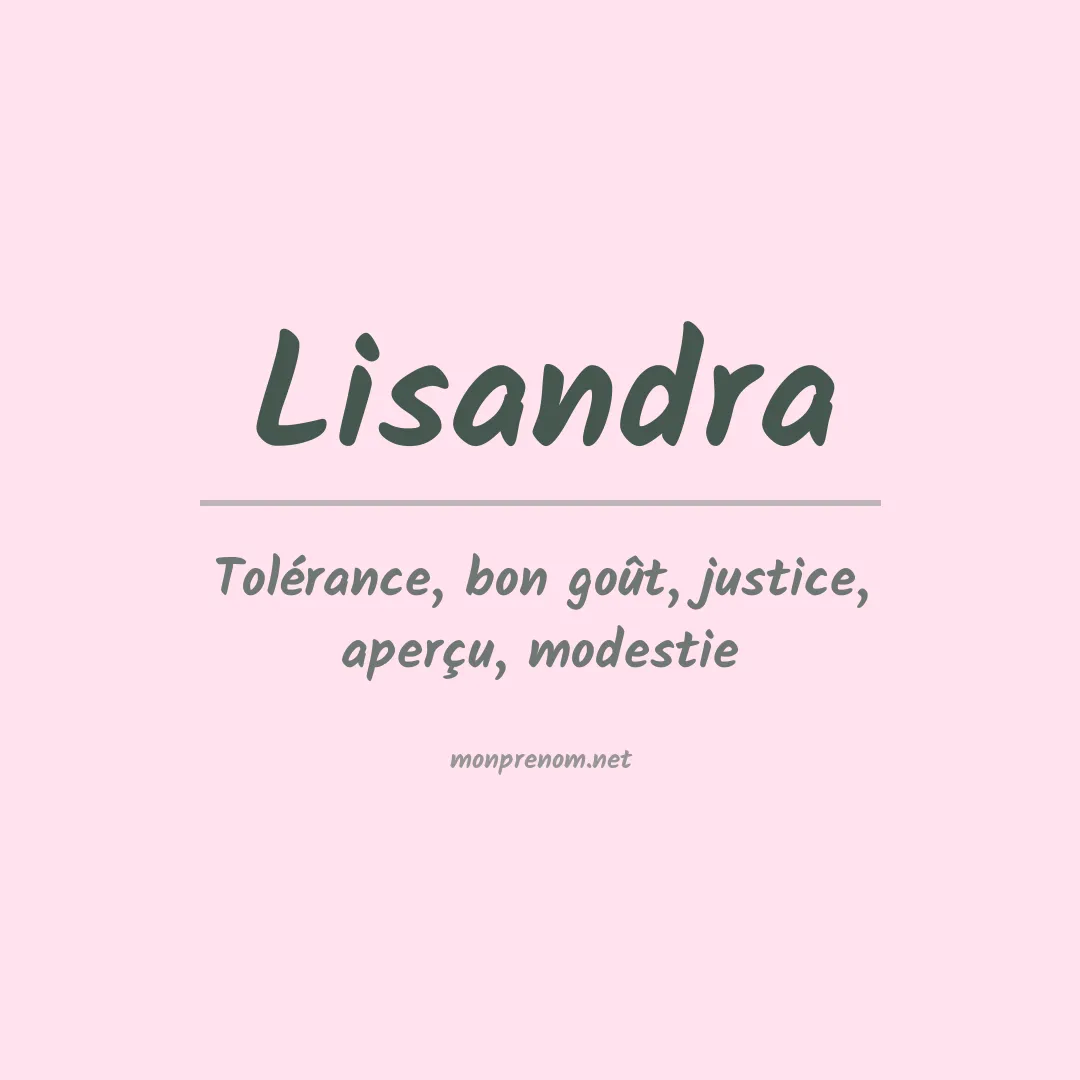 Prénom Lisandra