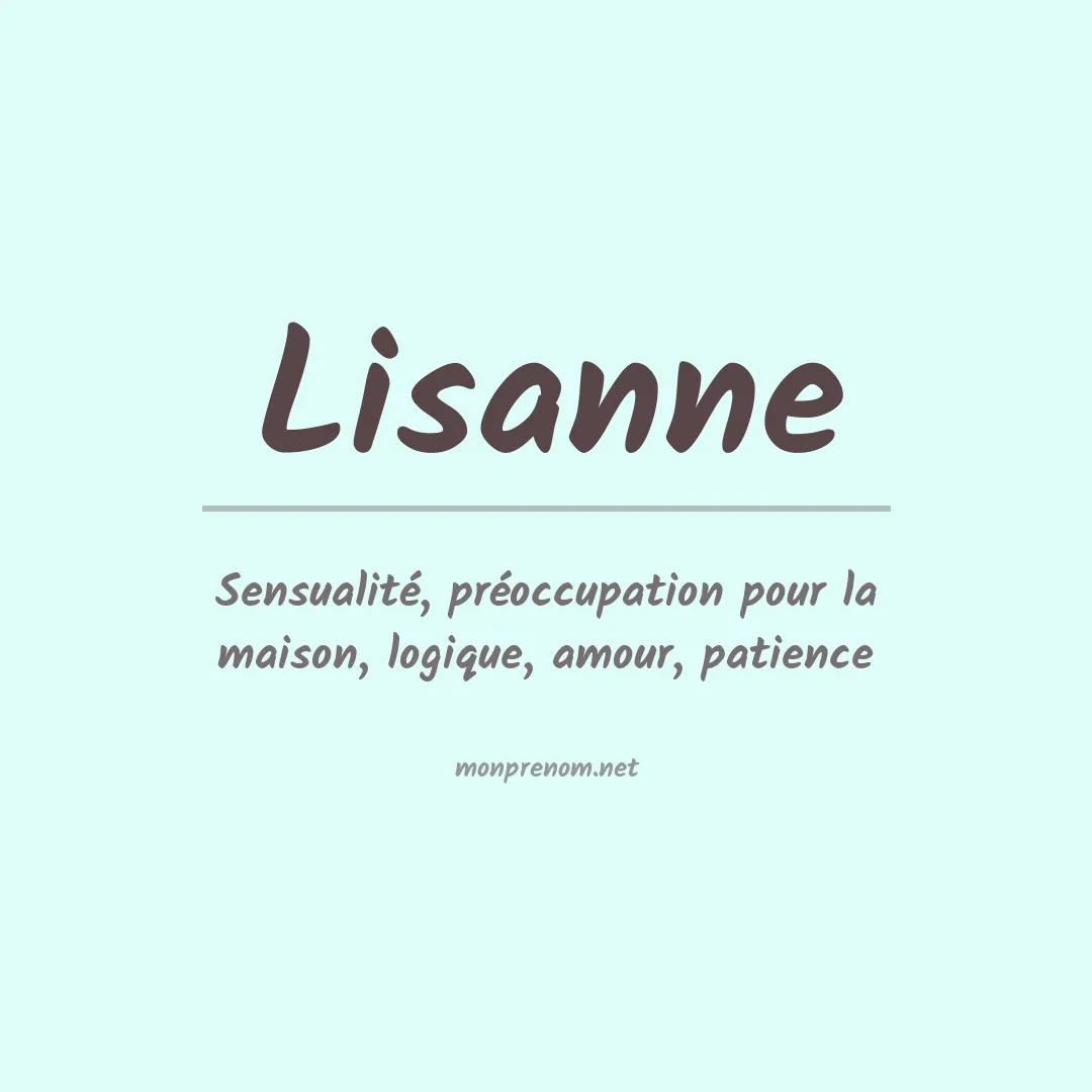 Signification du prénom Lisanne