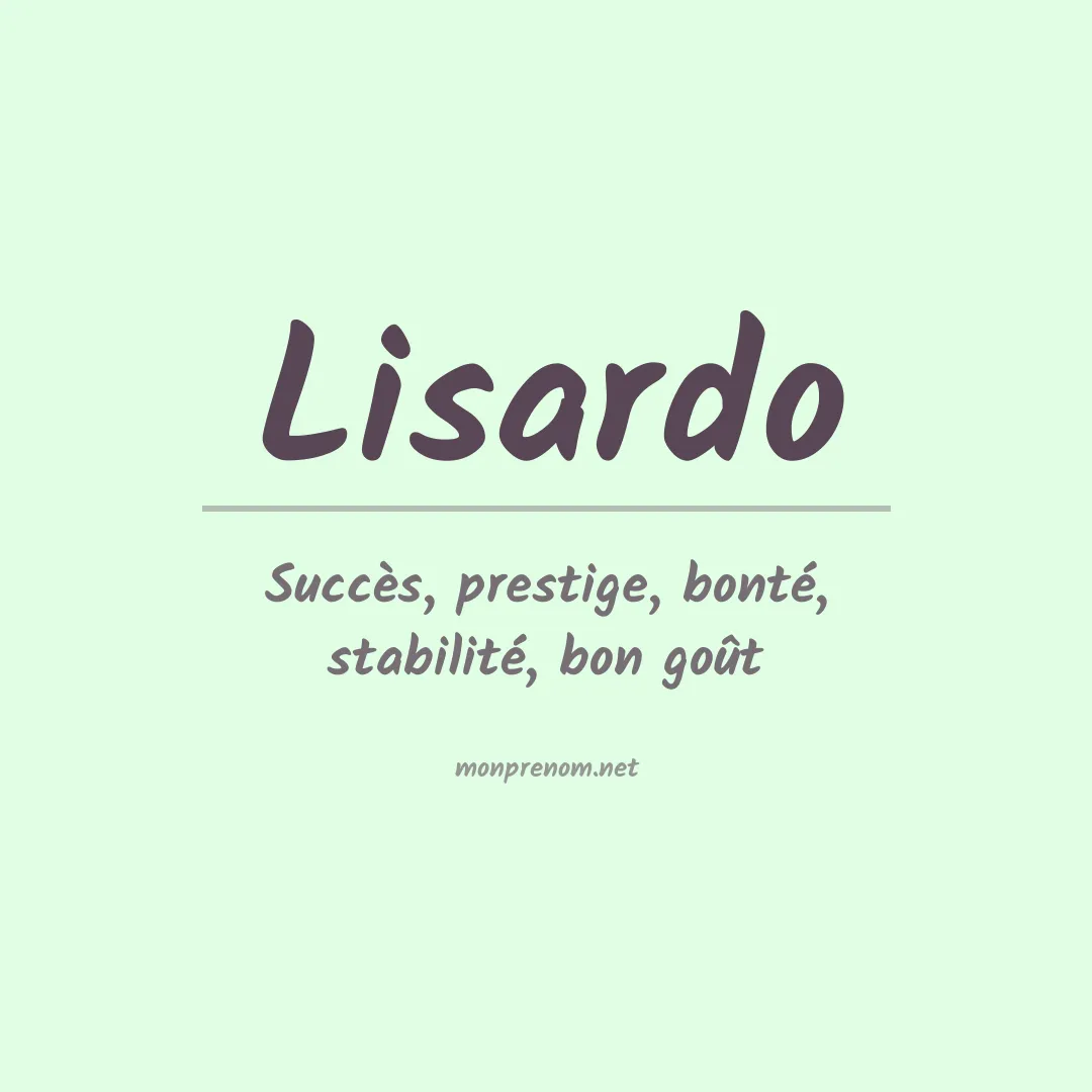 Prénom Lisardo