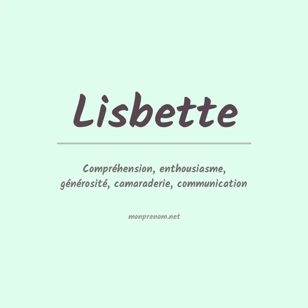 Signification du prénom Lisbette