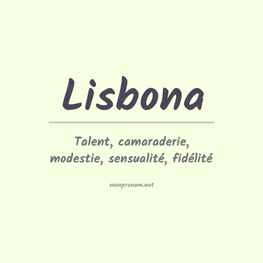 Signification du prénom Lisbona