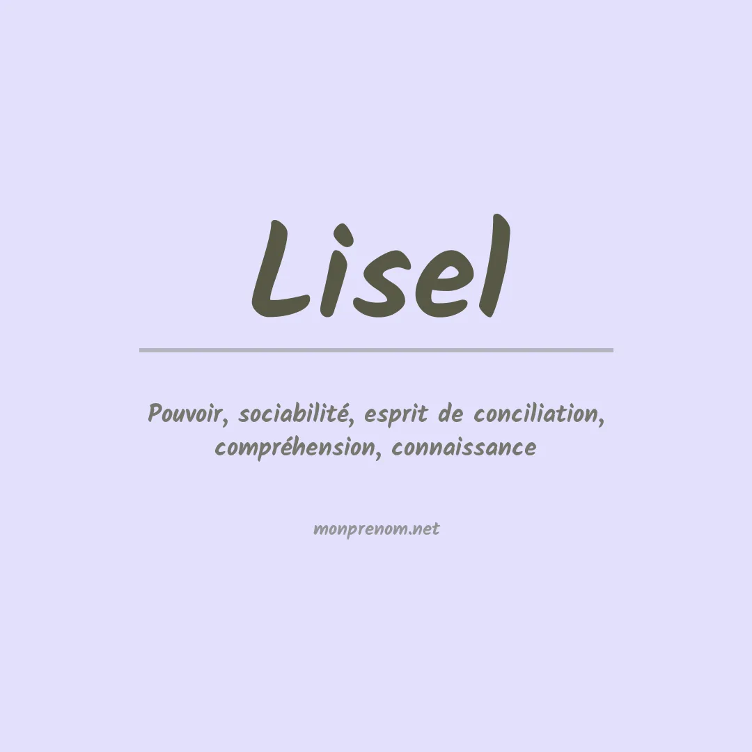 Signification du prénom Lisel