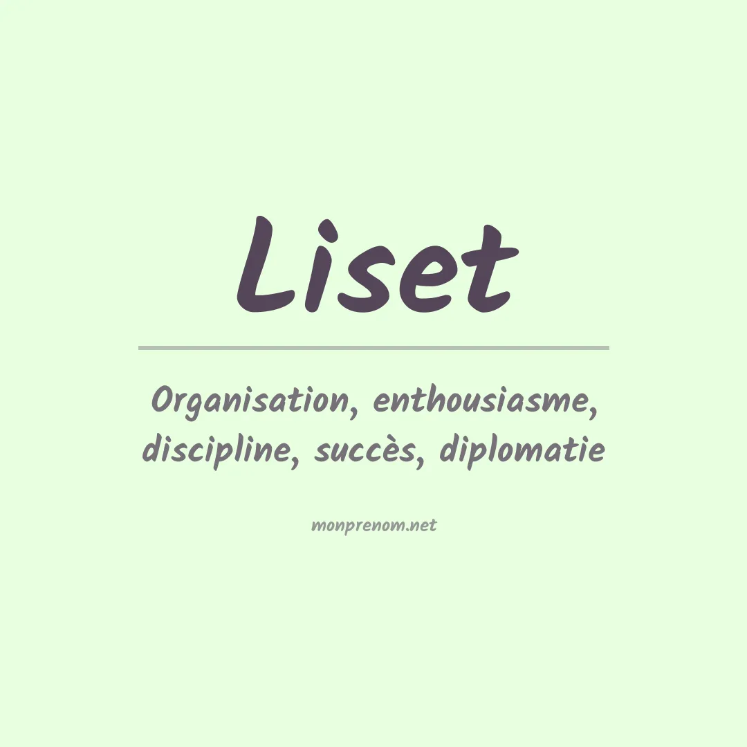 Signification du prénom Liset