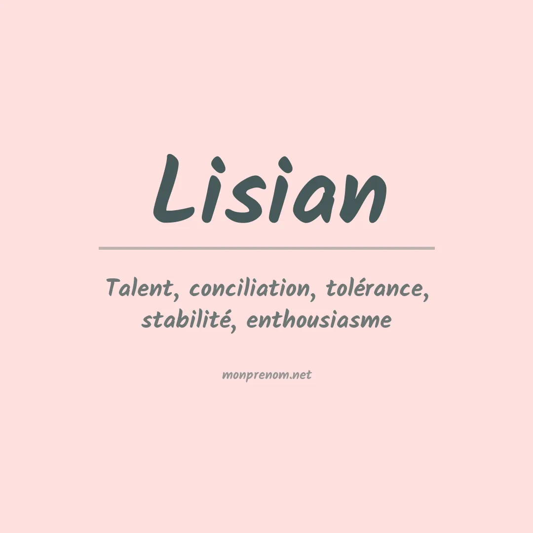 Prénom Lisian