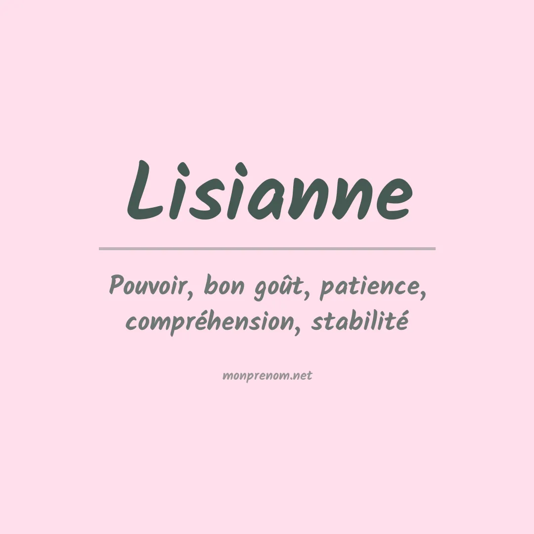 Prénom Lisianne