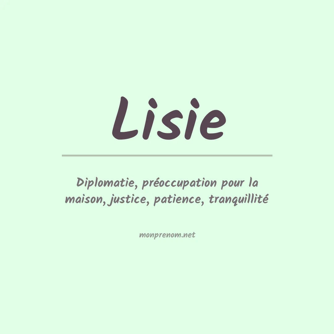 Prénom Lisie