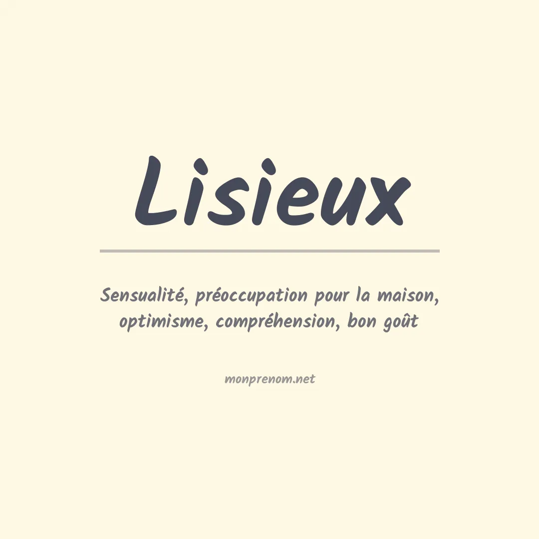 Signification du prénom Lisieux