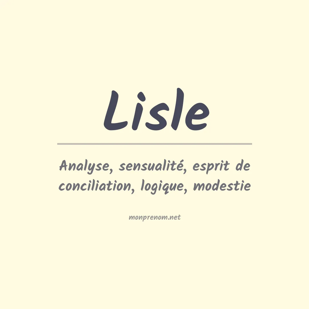 Prénom Lisle