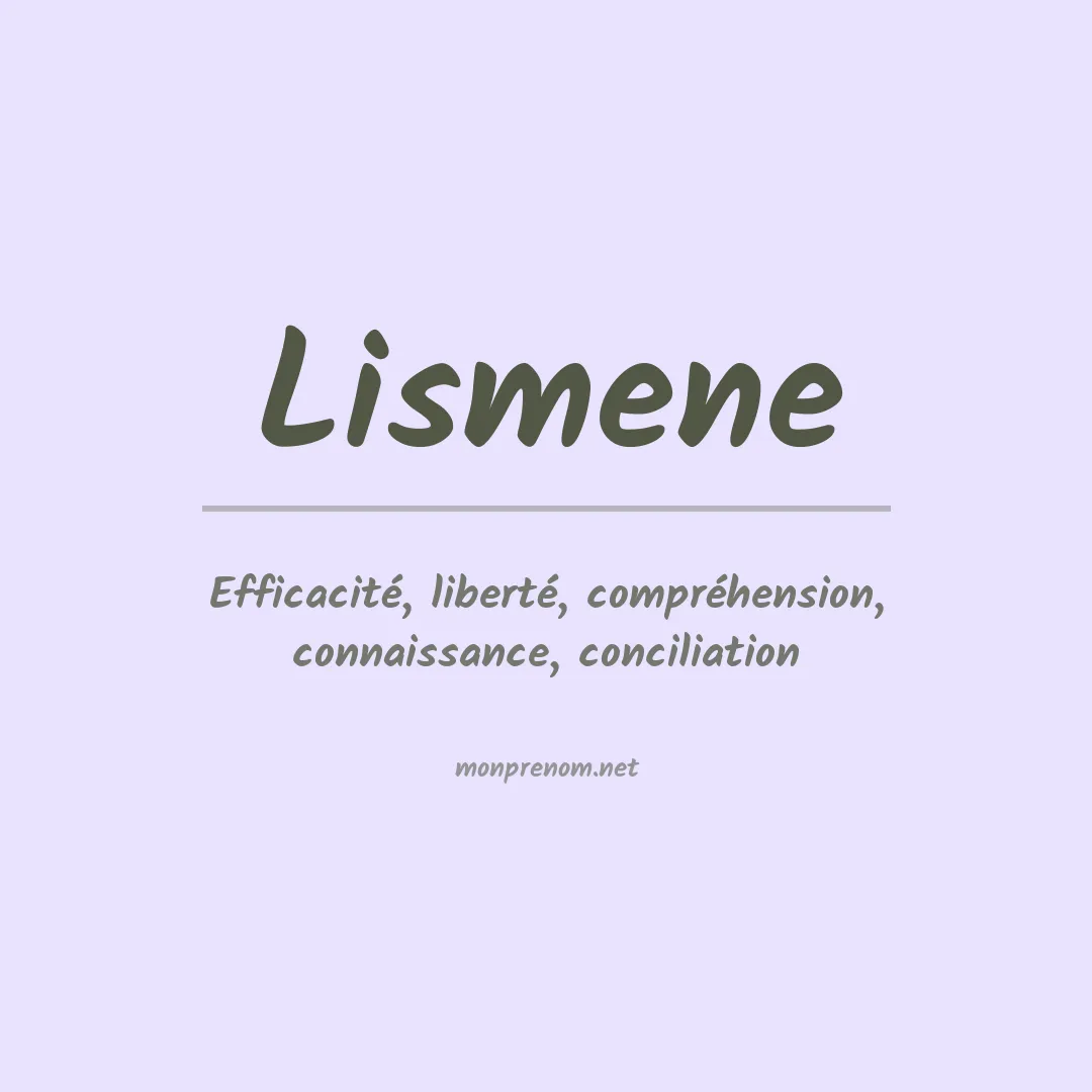 Signification du prénom Lismene
