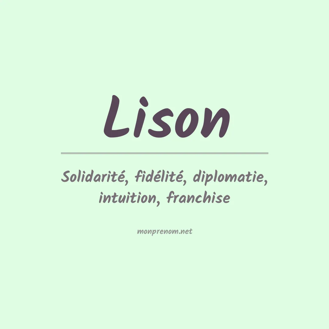 Prénom Lison