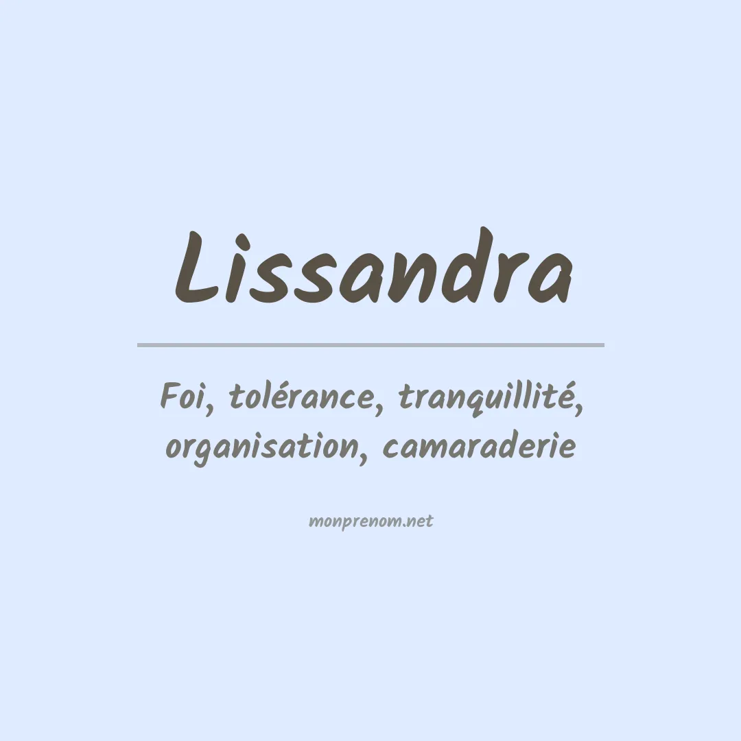 Prénom Lissandra