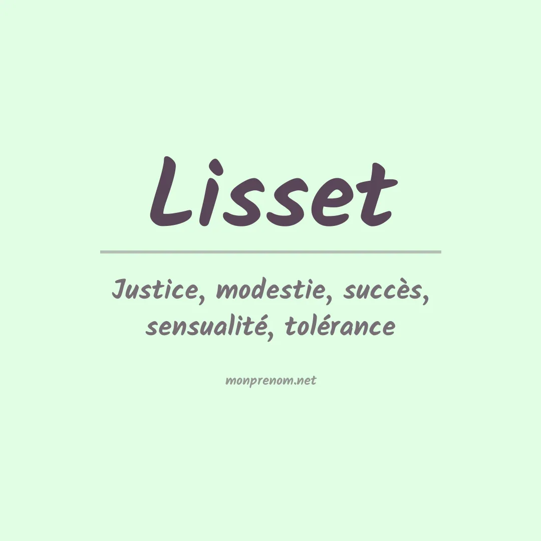 Signification du prénom Lisset