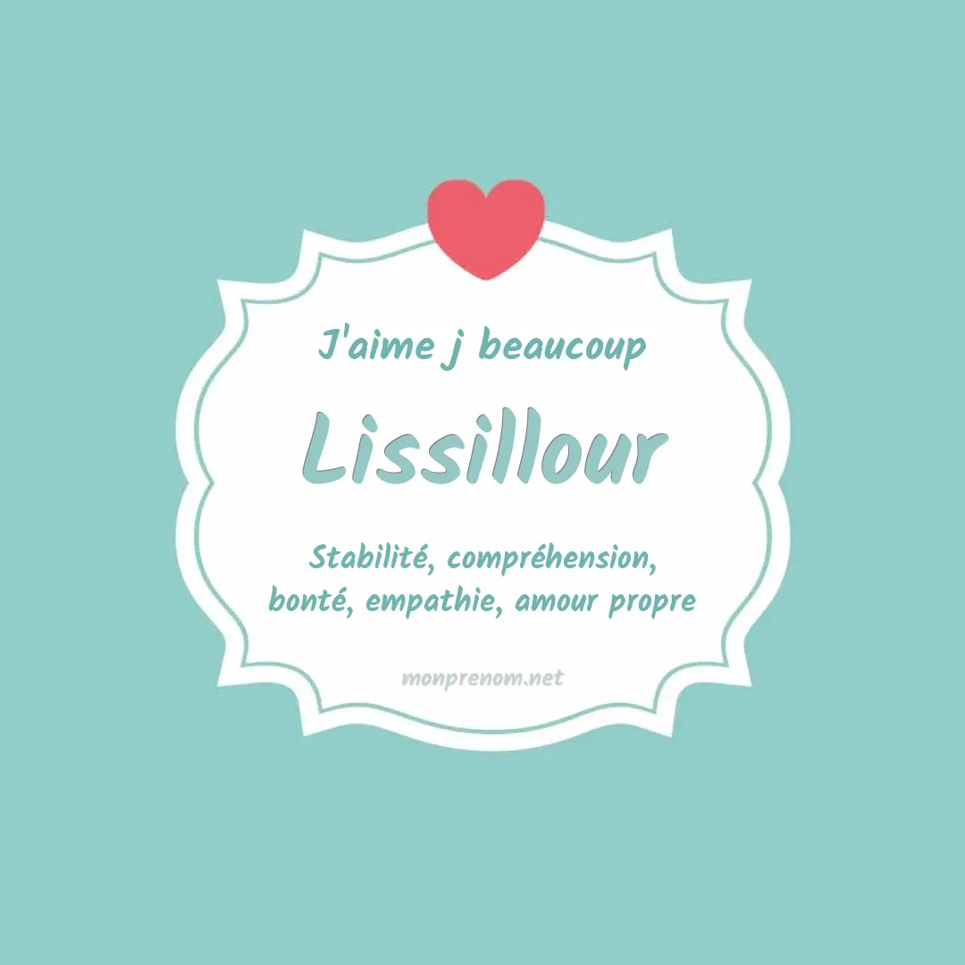 J'aime beaucoup Lissillour