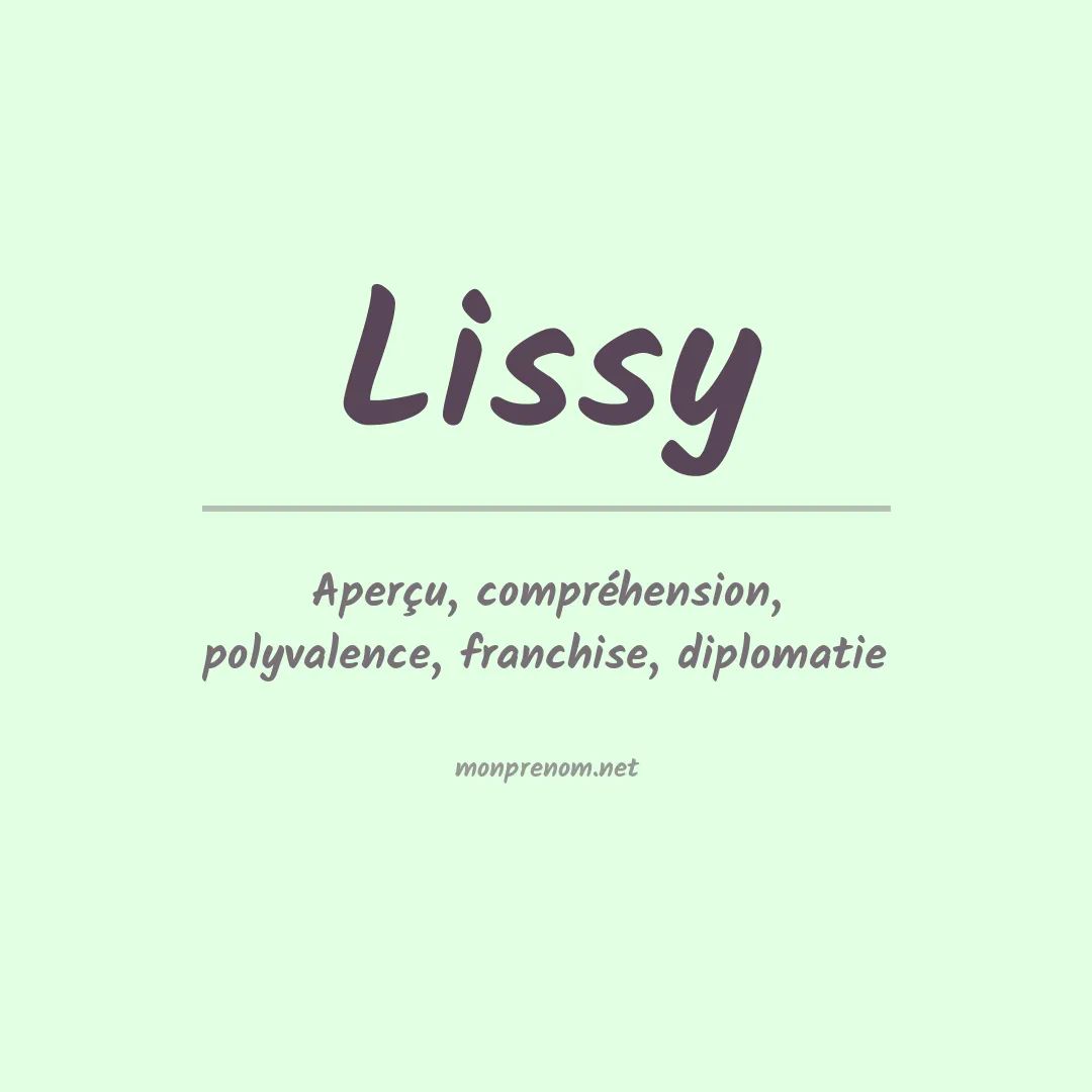 Prénom Lissy