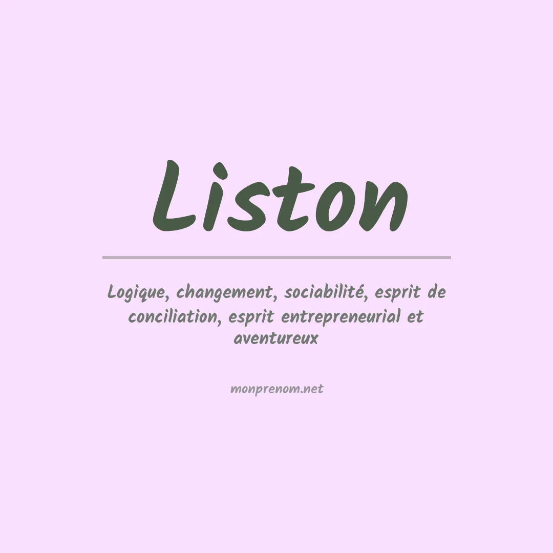 Prénom Liston