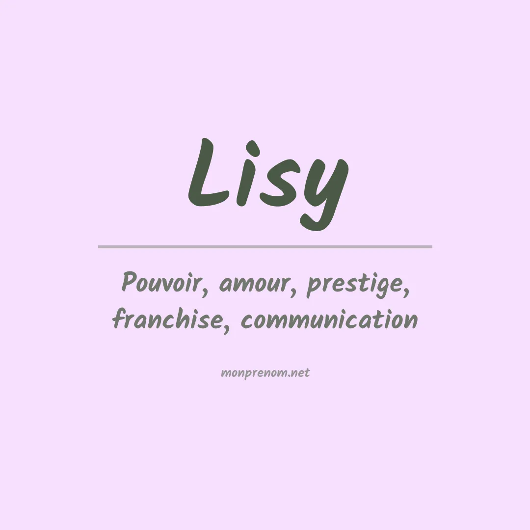 Prénom Lisy