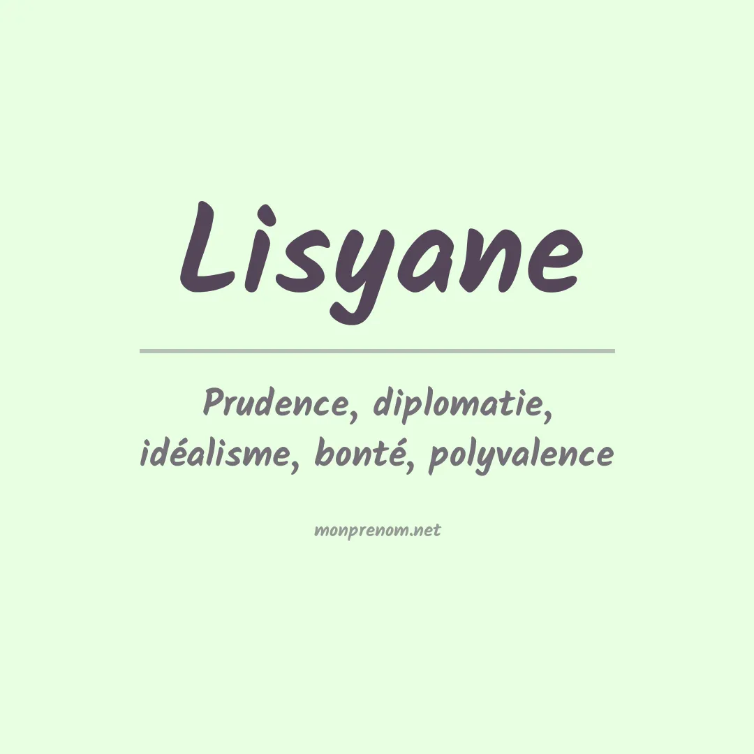 Prénom Lisyane
