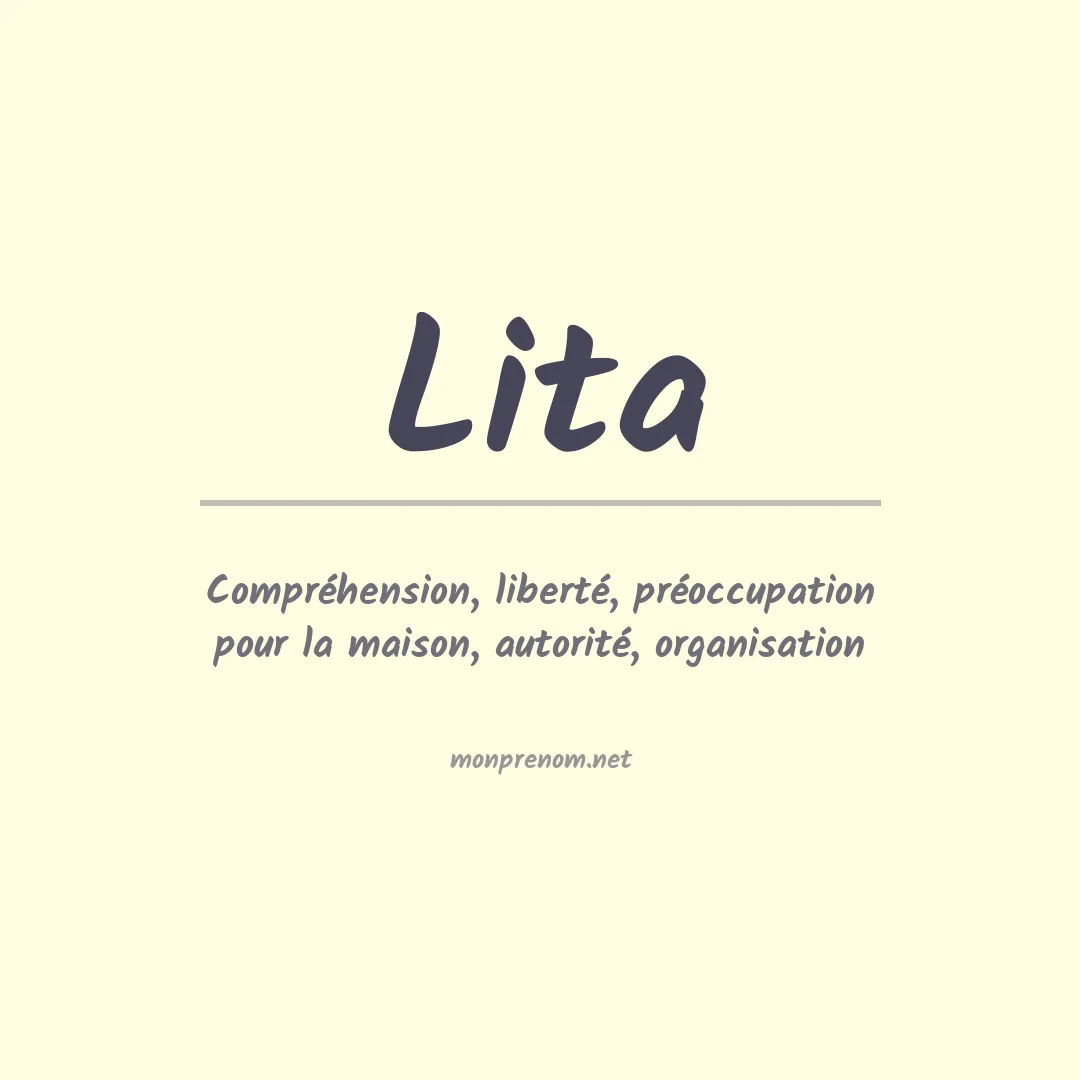 Prénom Lita