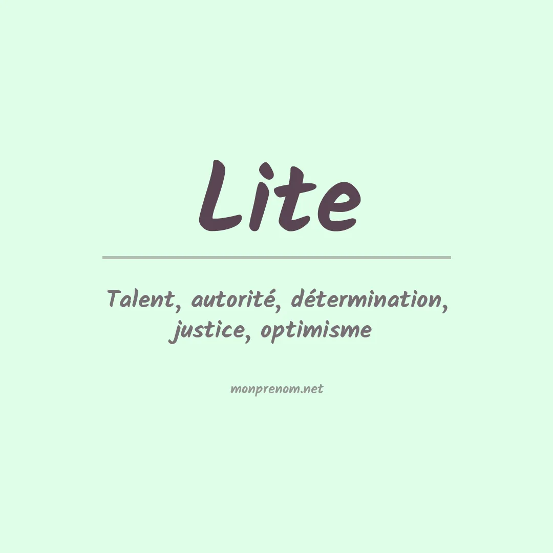 Prénom Lite