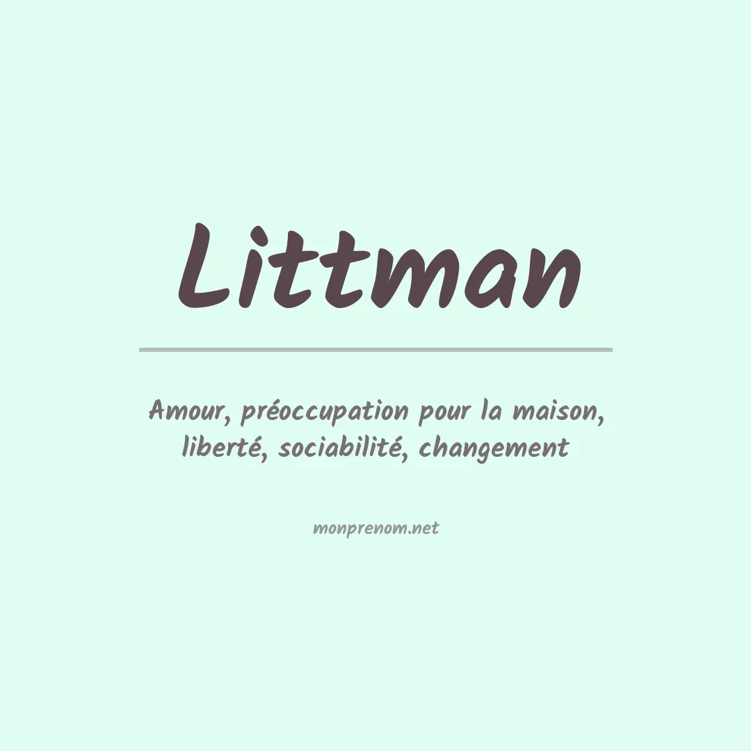 Prénom Littman