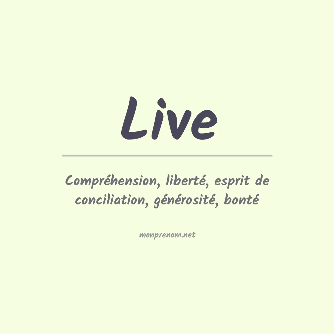Prénom Live