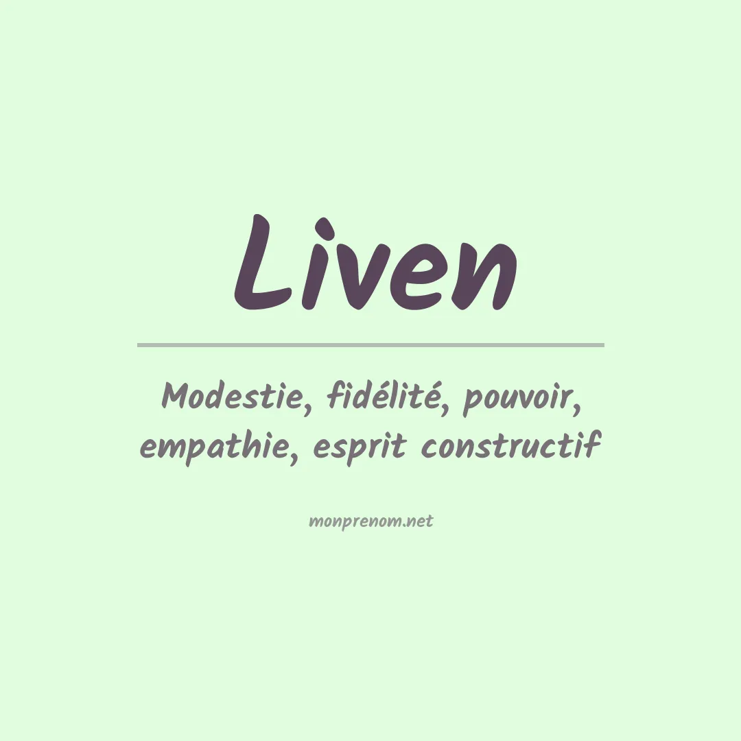 Signification du prénom Liven