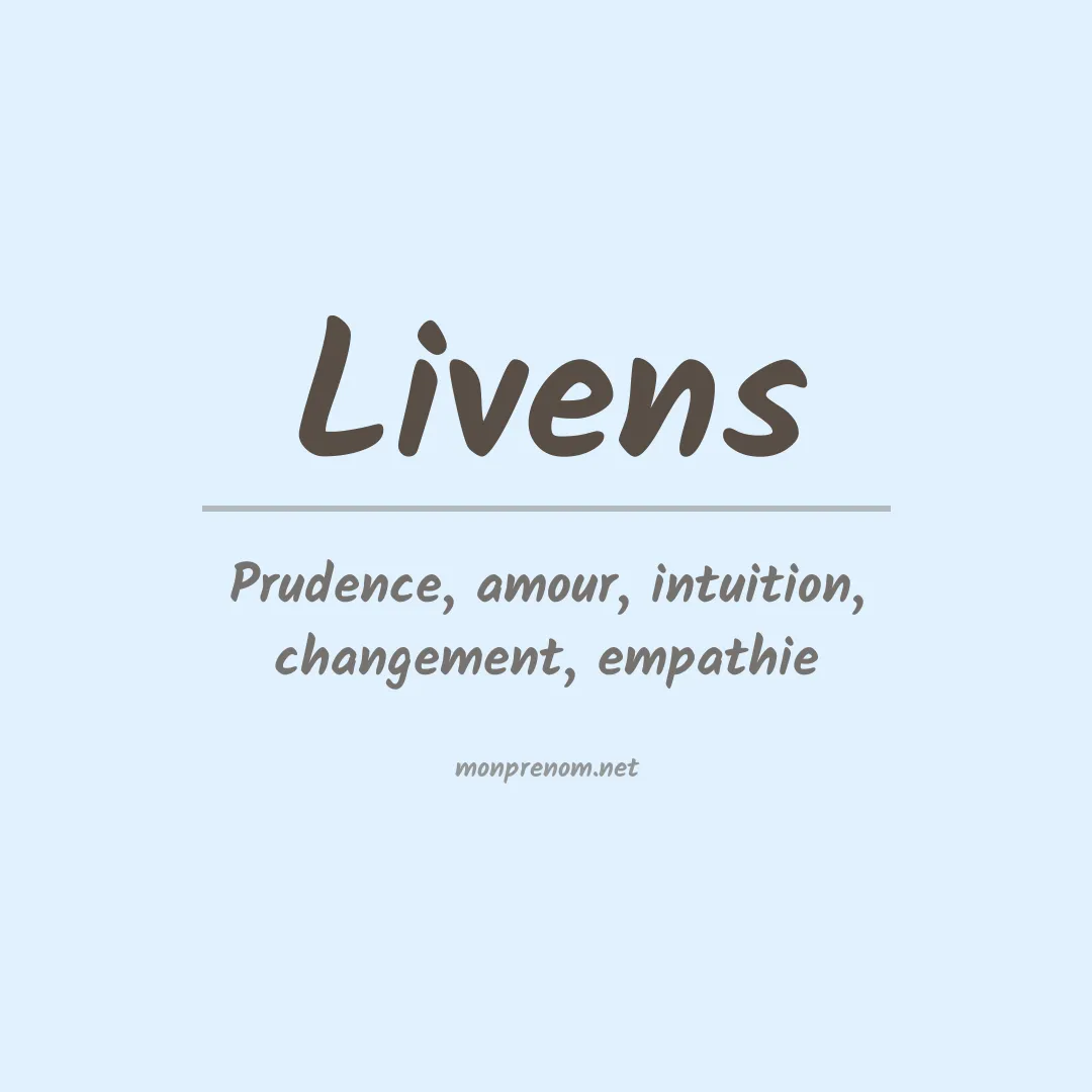 Signification du prénom Livens