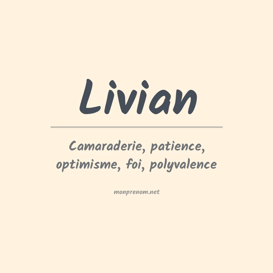 Signification du prénom Livian