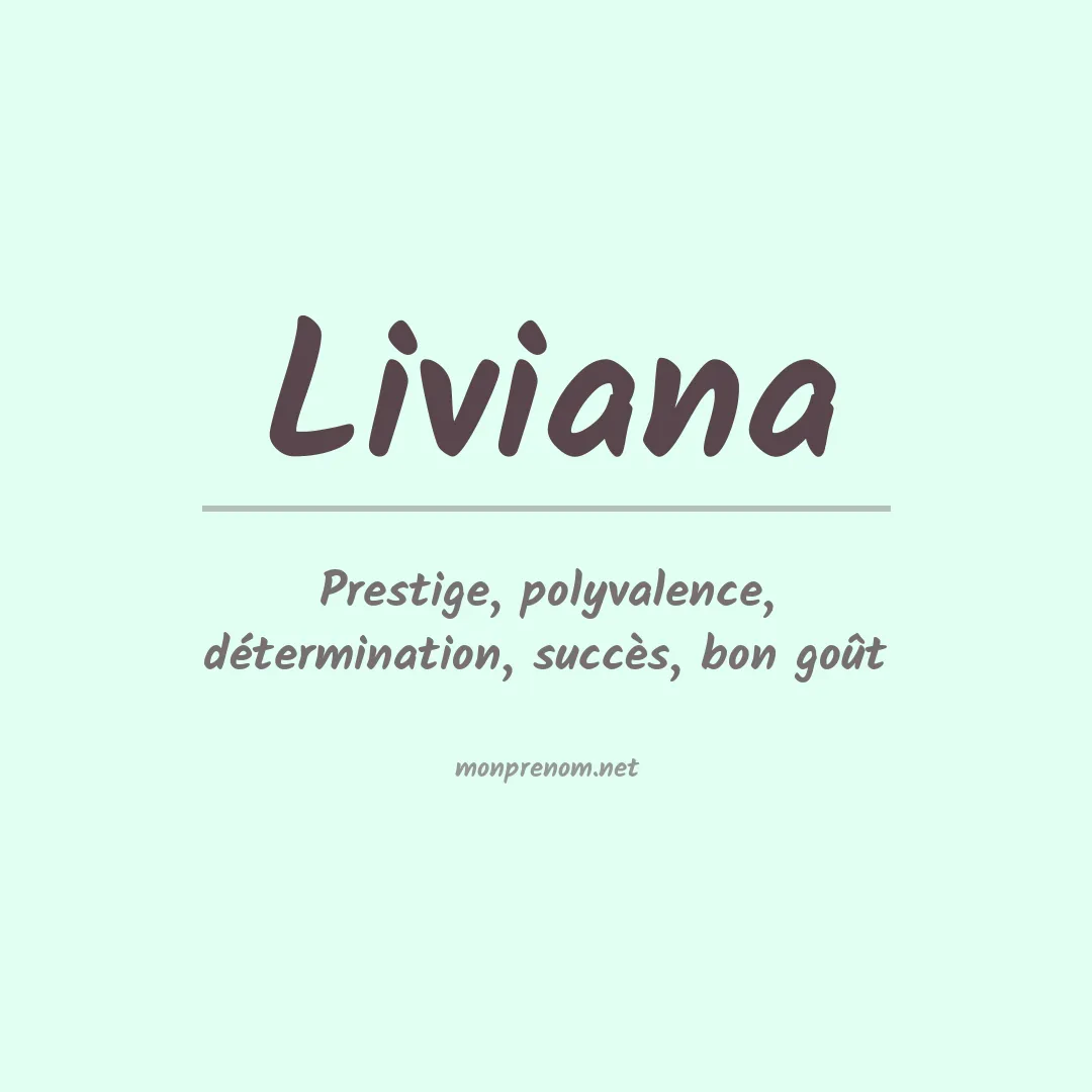 Prénom Liviana