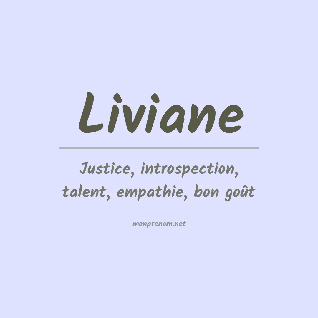Prénom Liviane