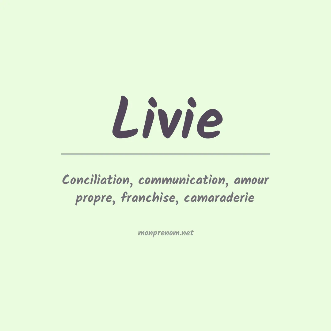 Signification du prénom Livie
