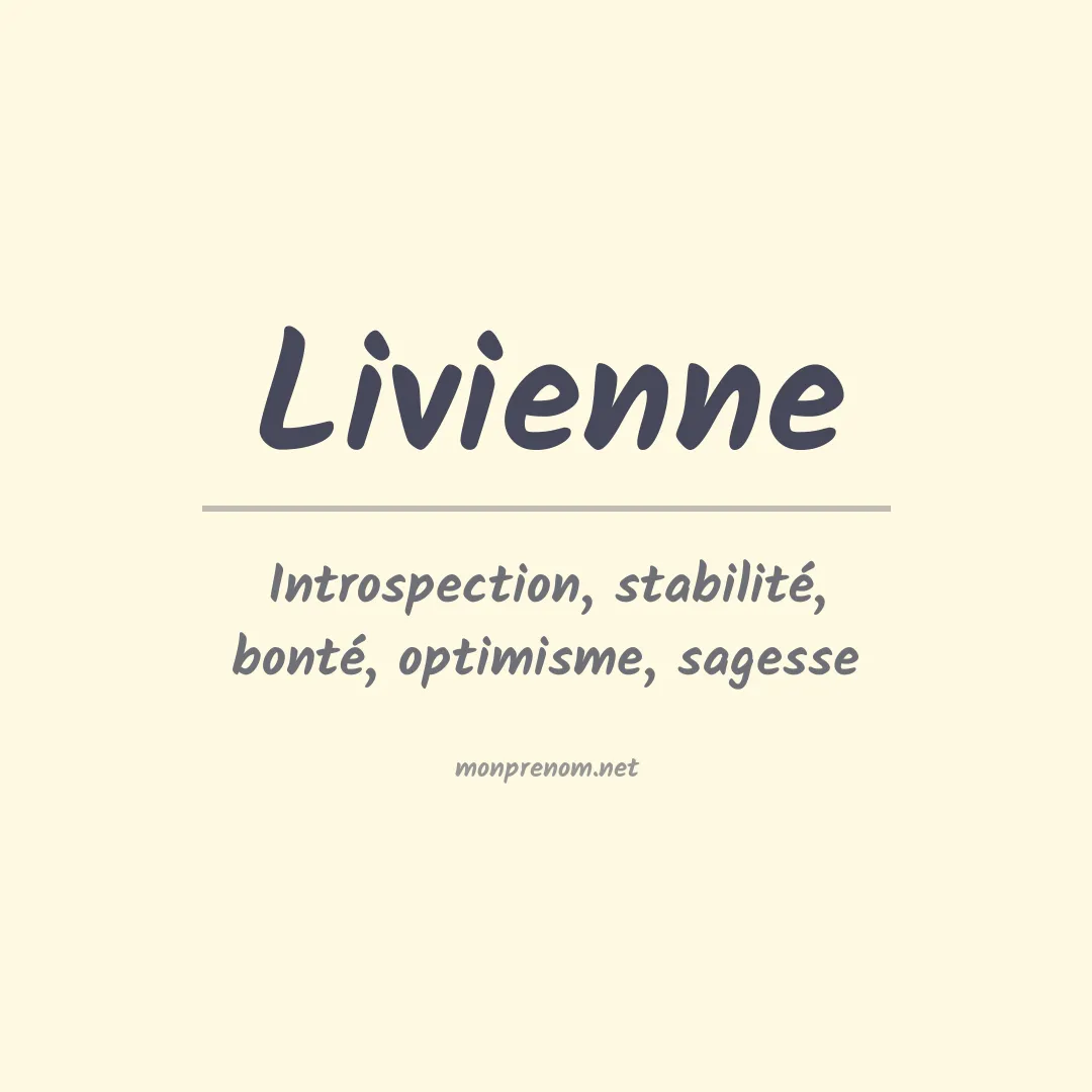 Signification du prénom Livienne