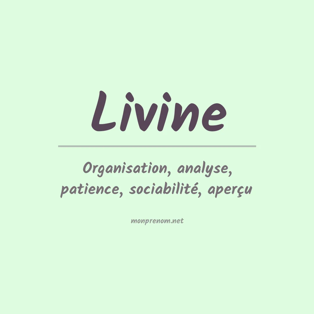 Signification du prénom Livine