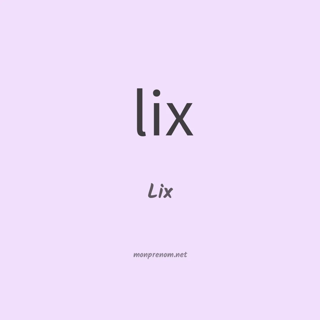 Lix en chinois