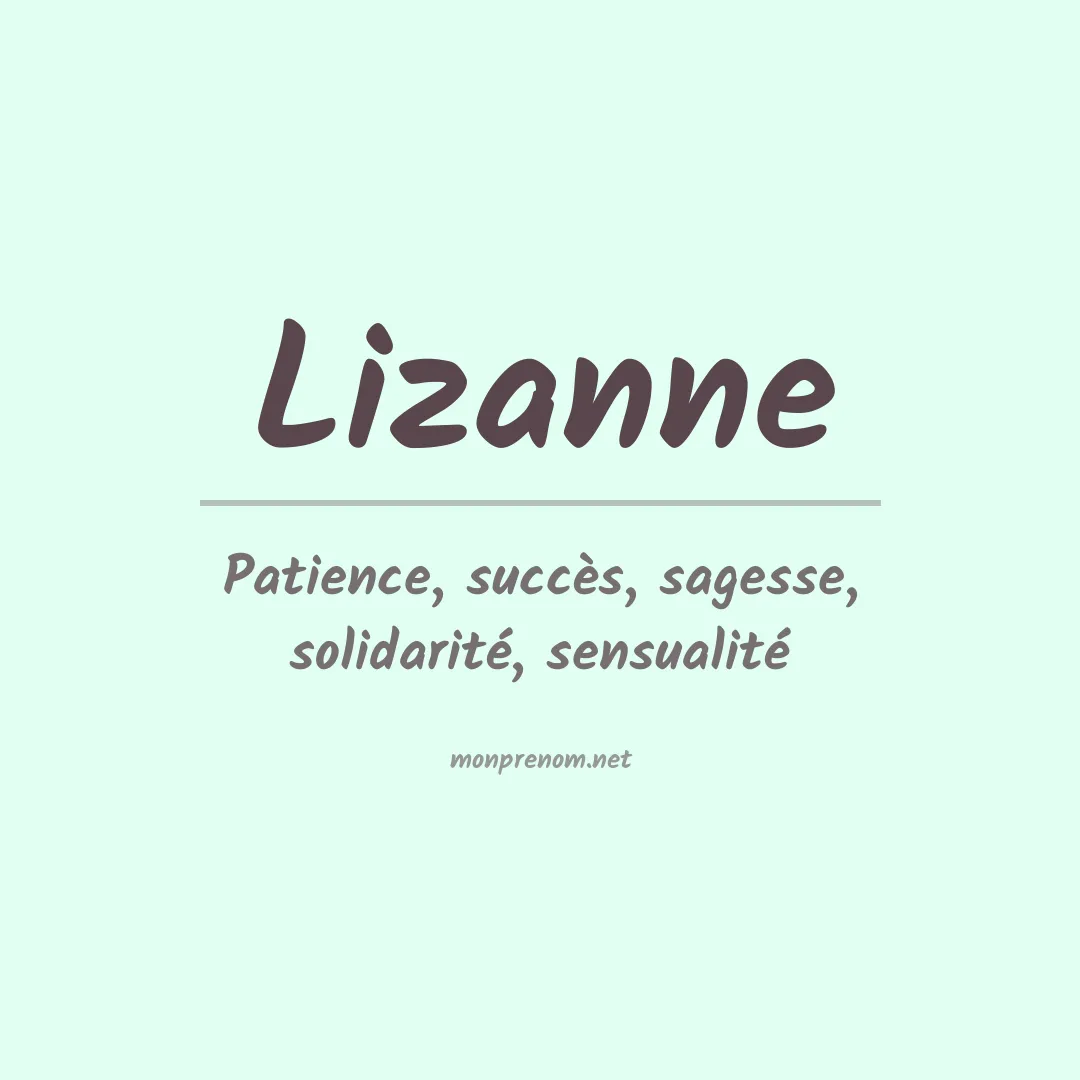 Signification du prénom Lizanne