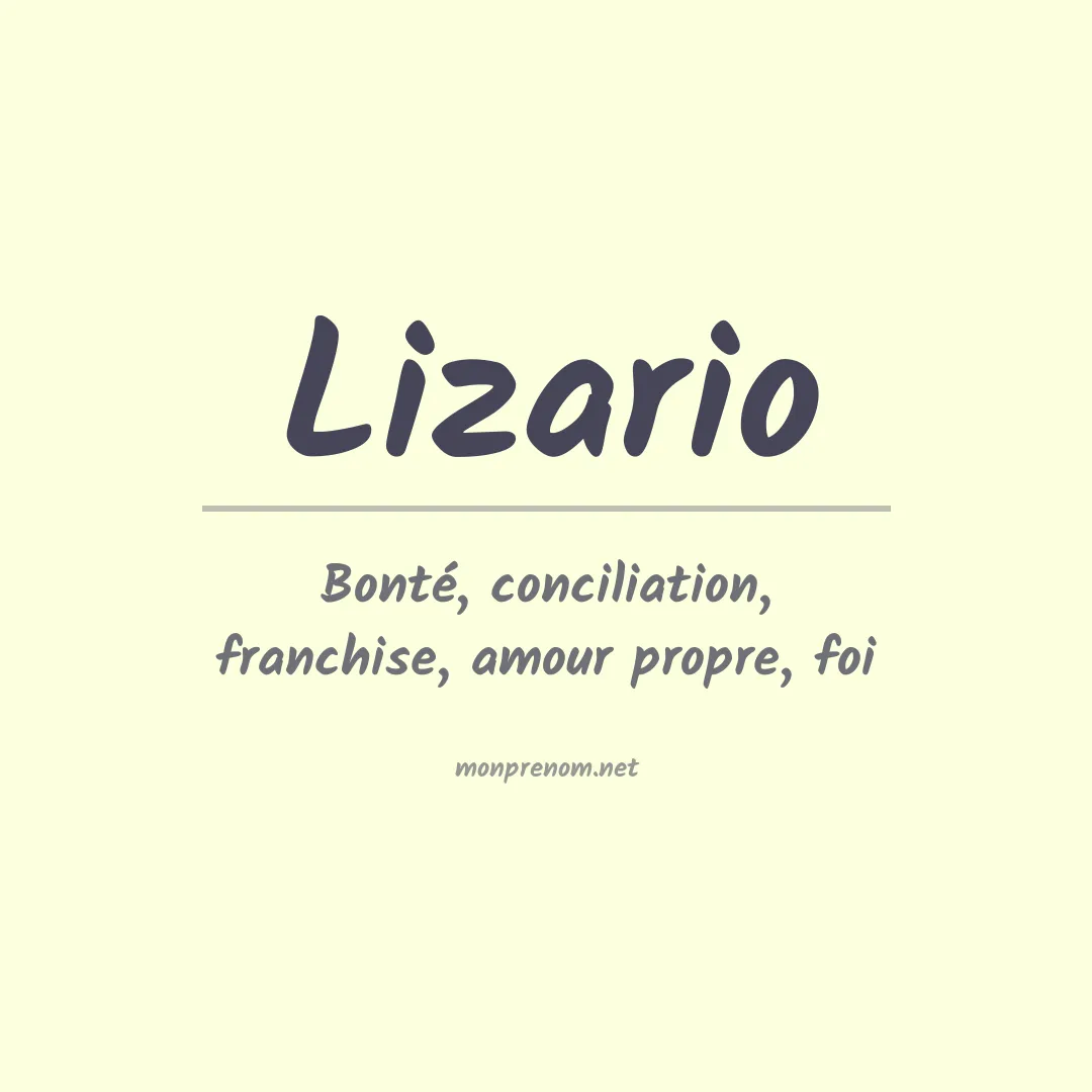 Signification du prénom Lizario