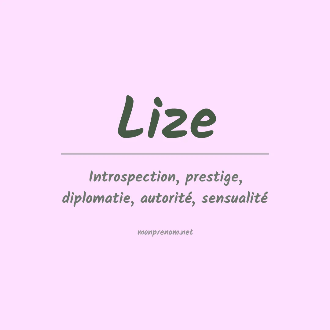 Prénom Lize
