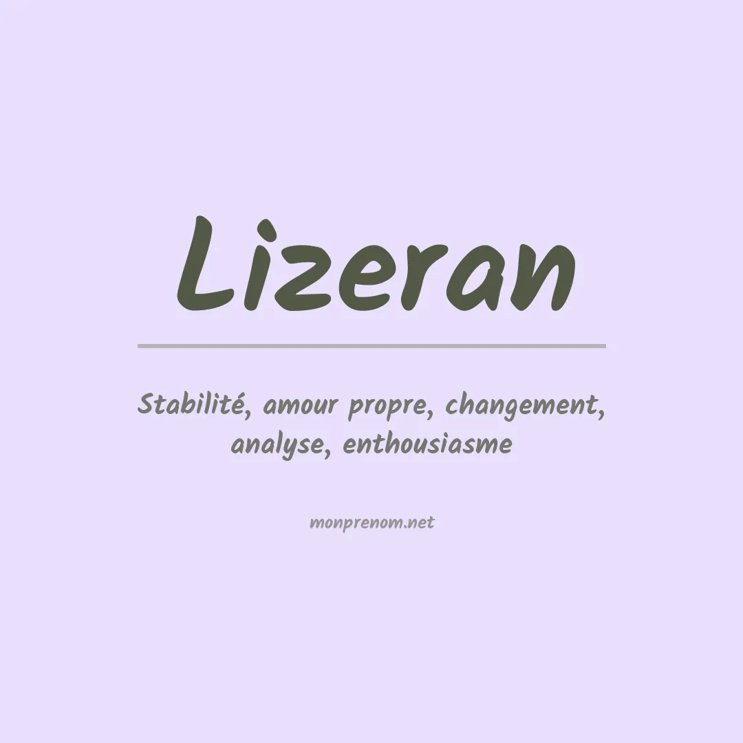 Signification du prénom Lizeran