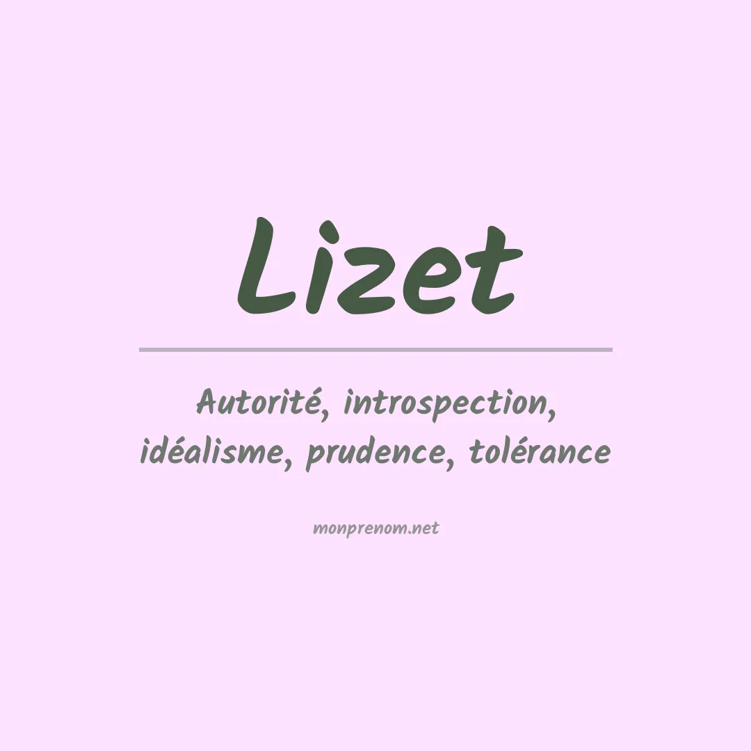 Prénom Lizet