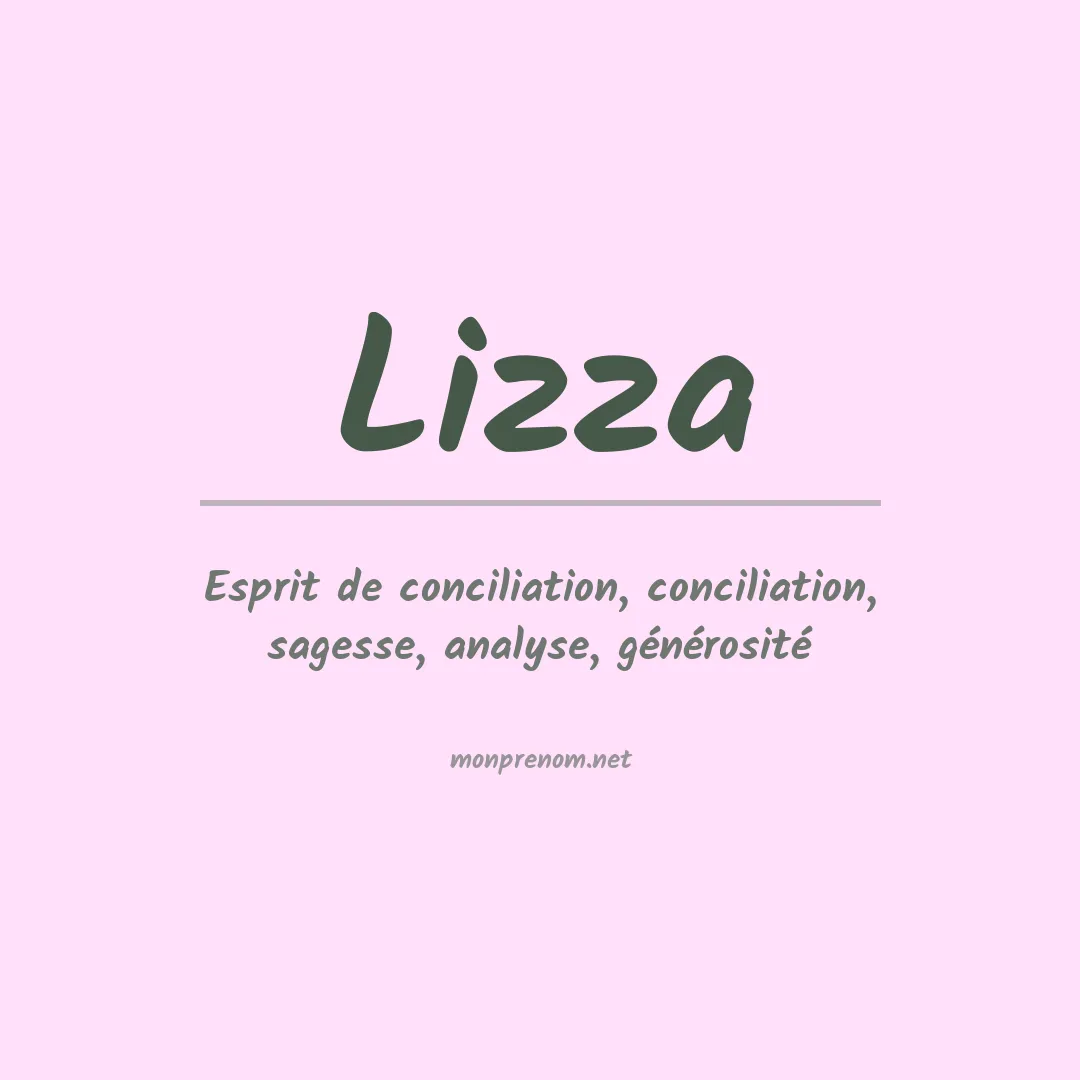 Prénom Lizza