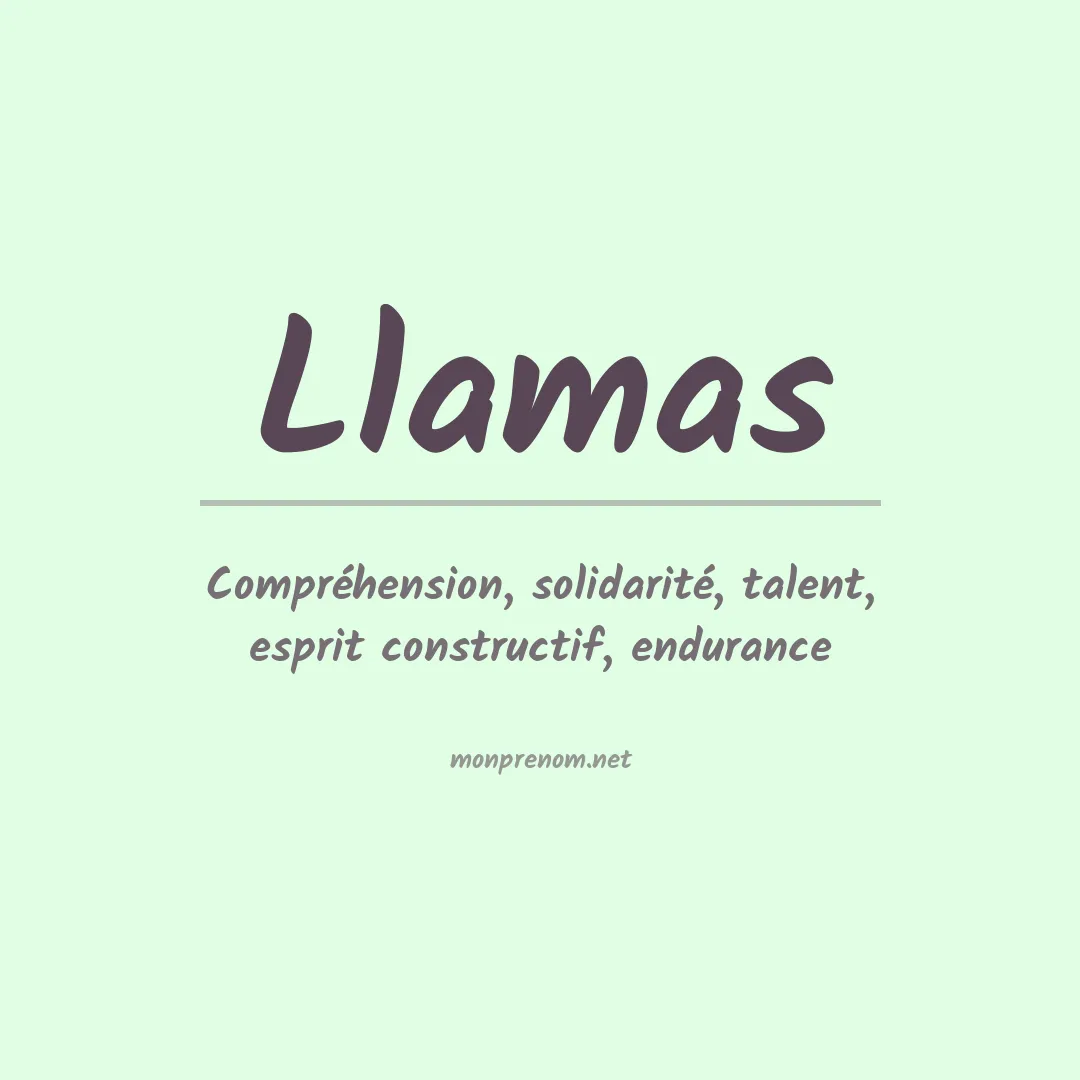 Prénom Llamas