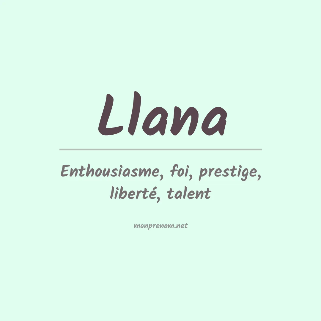 Prénom Llana