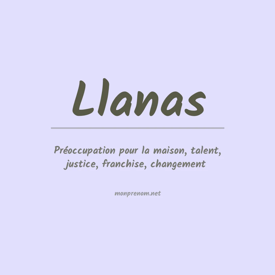 Prénom Llanas