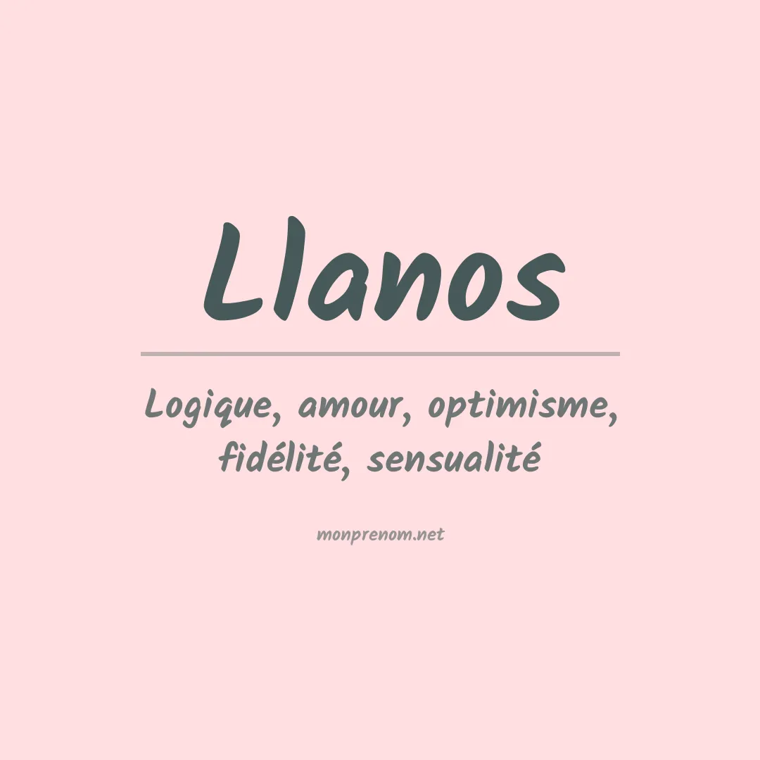 Prénom Llanos