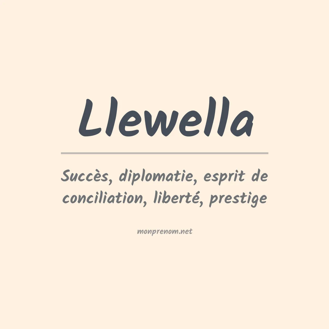 Signification du prénom Llewella