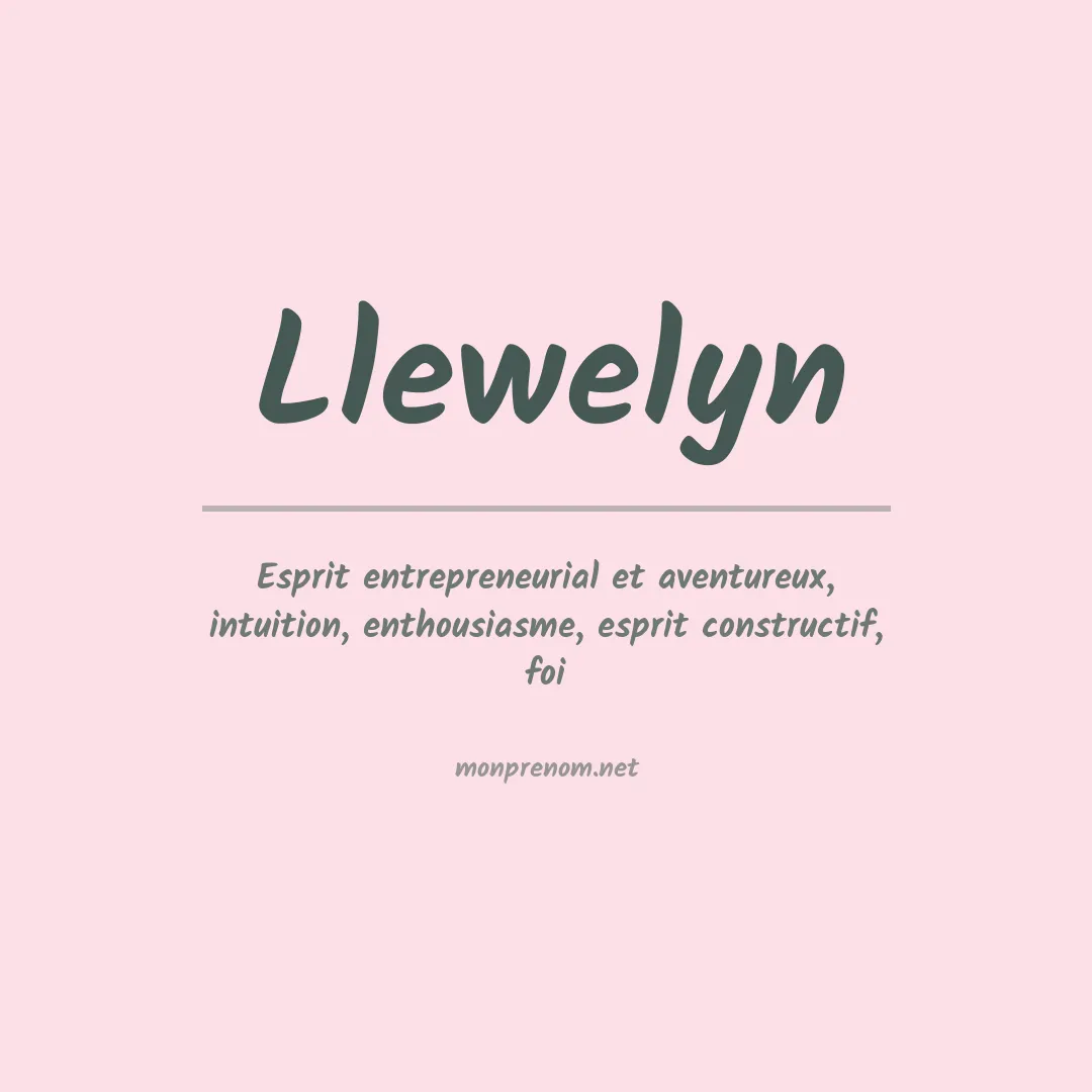 Signification du prénom Llewelyn