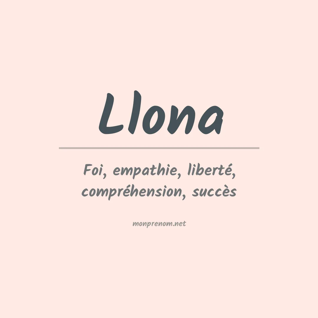 Signification du prénom Llona