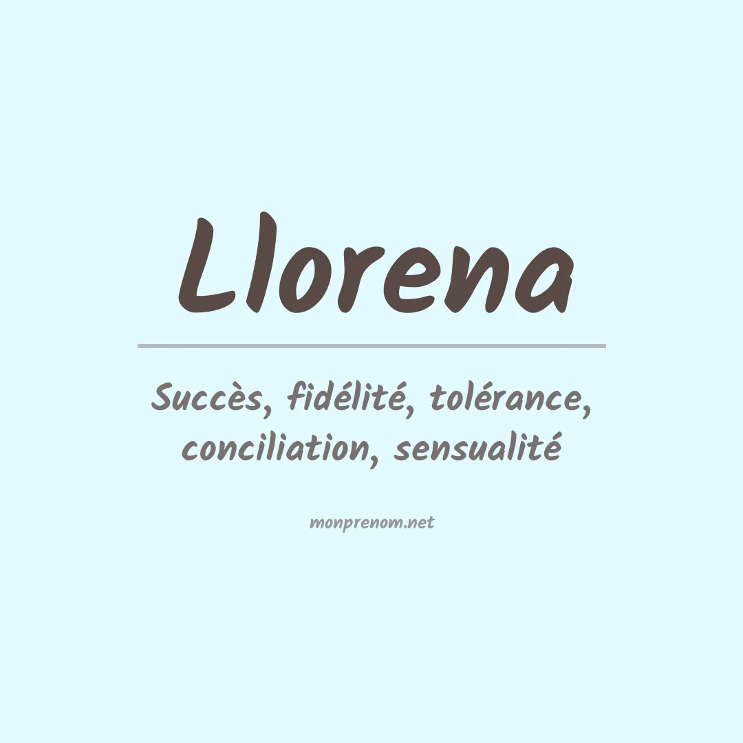 Signification du prénom Llorena