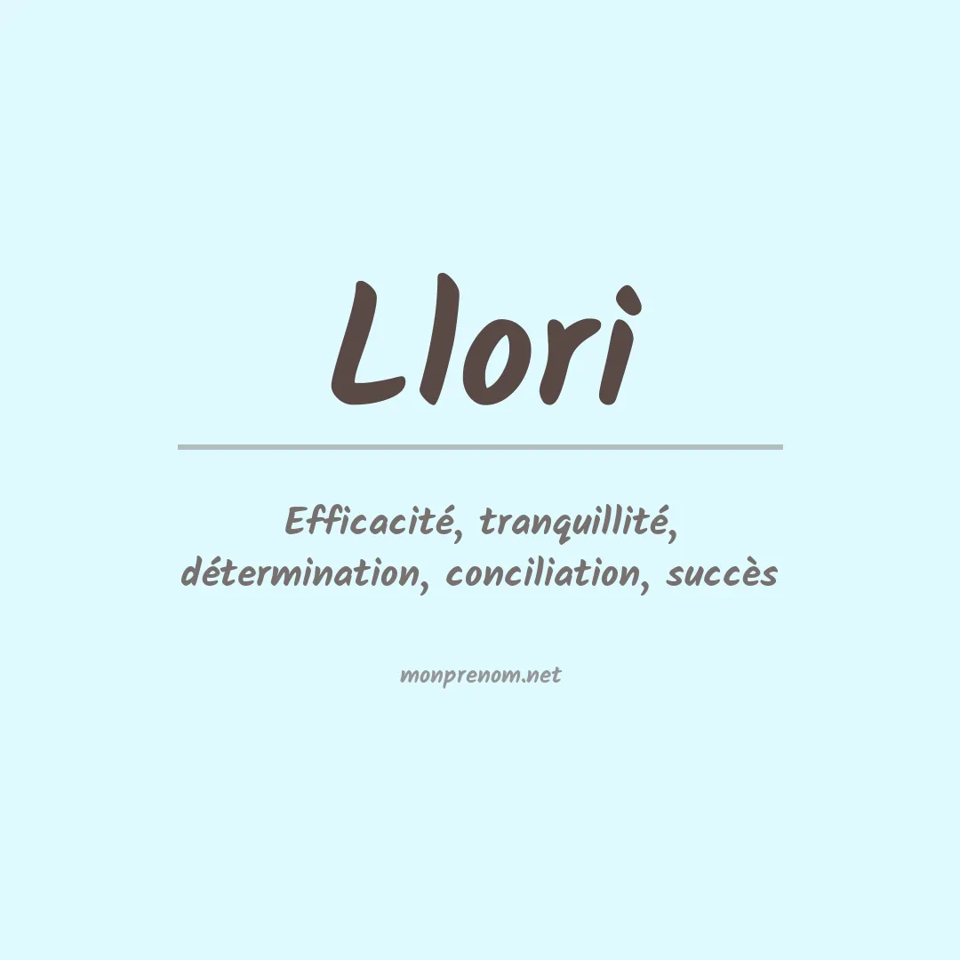 Signification du prénom Llori